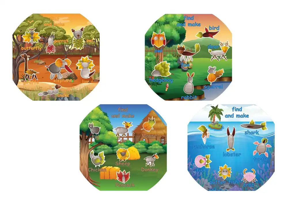 Tuff Tray - SET 4 70cm Speelmatten Zoek & Maak Vilt Meest Verkocht