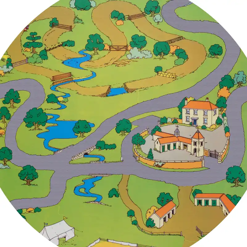 Hete Deal Tuff Tray - 100cm Speelmat Paardrijden Vilt
