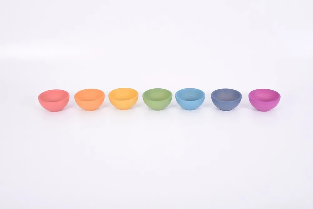 Dagaanbieding TickiT - Regenboog Houten Kommen