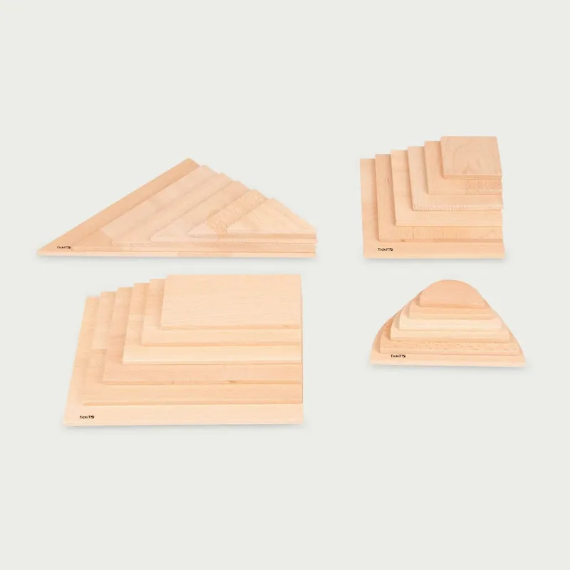 TickiT - Natuurlijke Houten Architectenpanelenset Betaalbaar