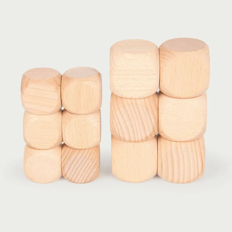 Uitverkoop TickiT - Natuurlijke Houten Kubussen