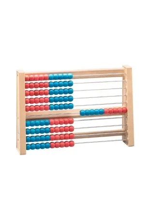 Wissner - Telraam - 100 kralen - blauw en rood Lage Prijs