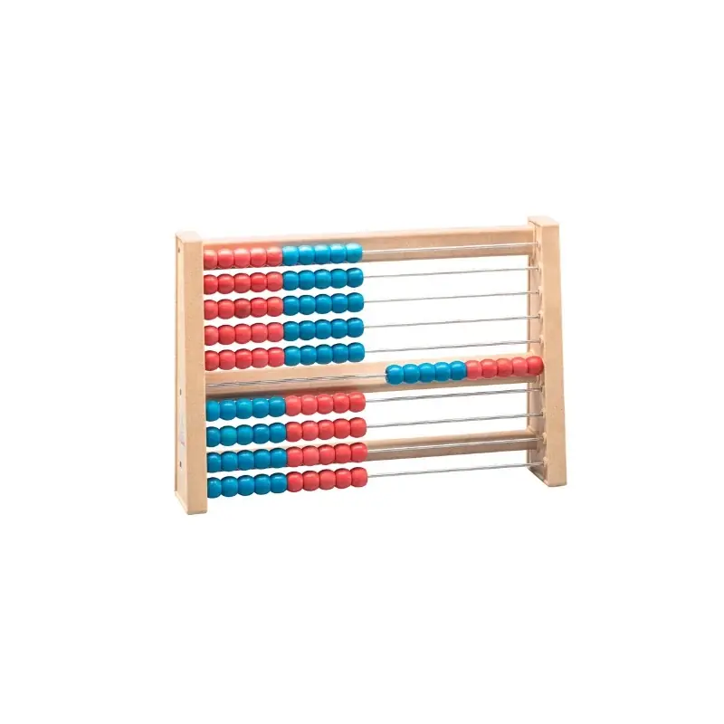Wissner - Telraam - 100 kralen - blauw en rood Lage Prijs
