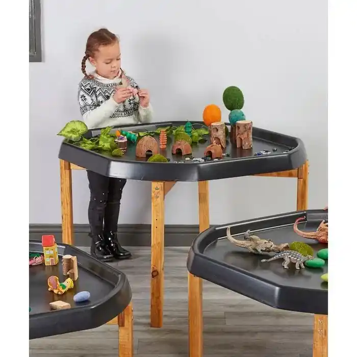 Gratis Retour SET Tuff Tray zwart (100cm) + Houten Onderstel 66cm hoog