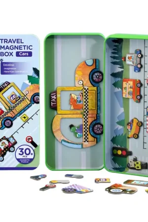 Bestseller Magnetische reisbox puzzelspel voertuigen 3+