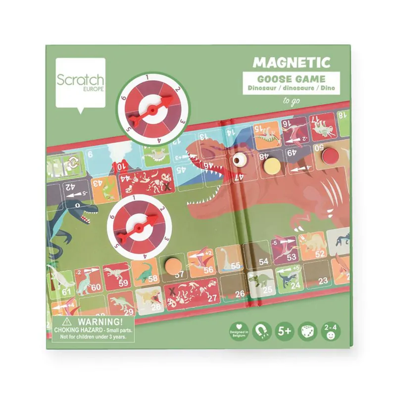Magnetisch reisspel Dino ganzenbord 5+ Alleen Vandaag