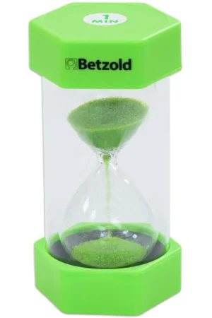 Reuze zandloper 1 minuut groen 30 cm Exclusieve Aanbieding