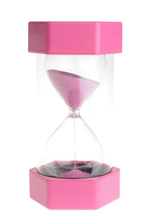 Gecertificeerd Grote zandloper 2 min roze 17 cm