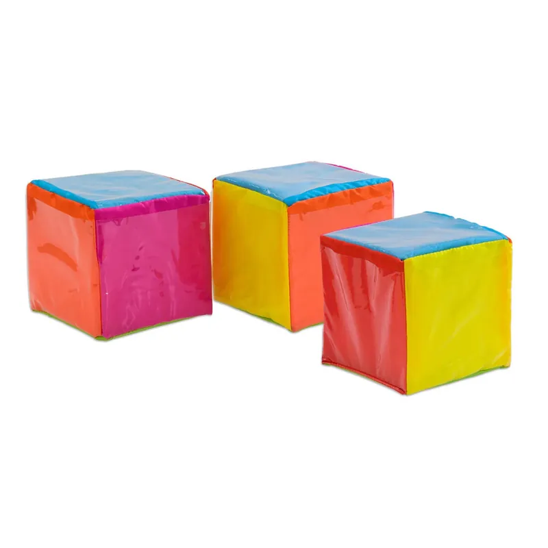 Voordeelprijs Dobbelsteen met 6 kleuren en 6 insteekzakjes 25 cm