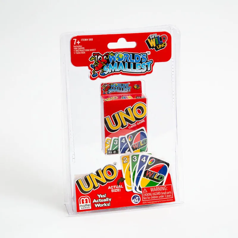 Actieprijs World's Smallest Games Uno Card Game