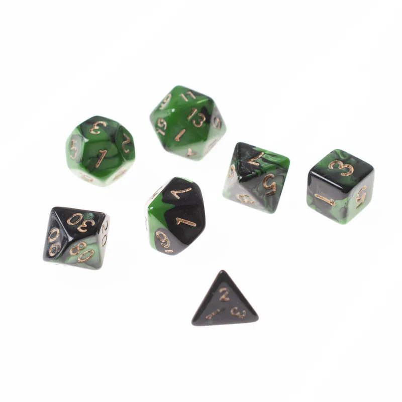Mini Dobbelsteenset RPG veelhoek Gemini marshland 7 stuks Dagaanbieding