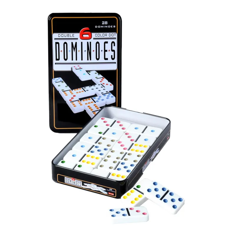 Domino dubbel 6 in blik Beperkt Aanbod