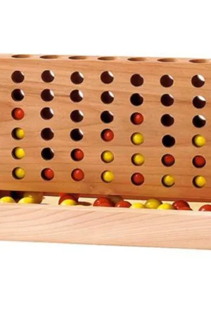 Bestel Nu Vier op een rij in hout 5+