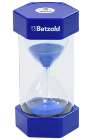 Reuze zandloper 5 minuten donkerblauw 30 cm Flitsaanbieding