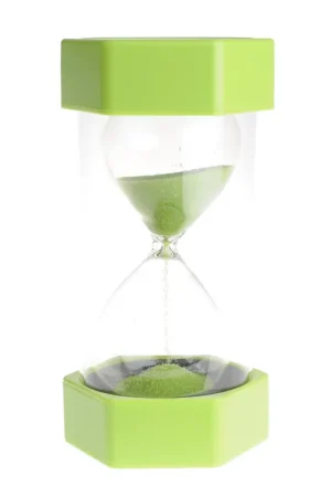Bestel Nu Grote zandloper 1 min groen 17 cm