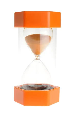 Gecertificeerd Grote zandloper 10 min oranje 17 cm