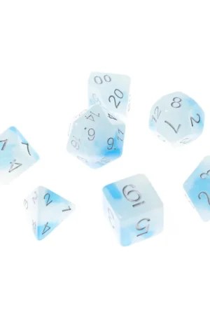 Alleen Vandaag Dobbelsteenset RPG veelhoek GITD Icy Rocks 7 stuks