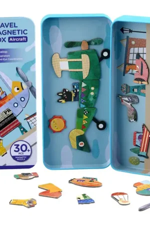 Beperkte Voorraad Magnetische reisbox puzzelspel vliegtuigen 3+