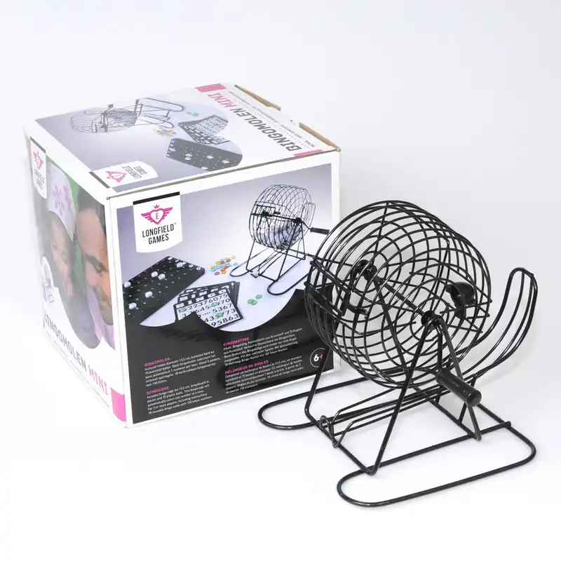 Bingomolen 13,5 cm met controlebord en kaarten Shop Nu