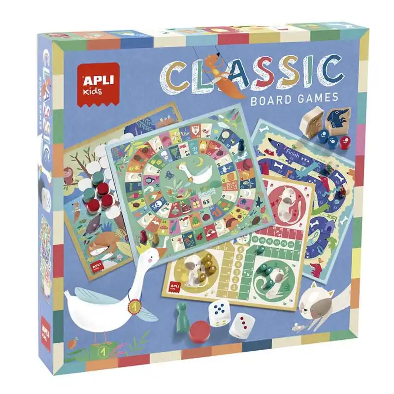 Klassieke bordspellen 4-in-1 6+ Superprijs