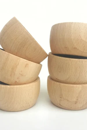 Dagaanbieding Grapat houten speelgoed 6 kommen, naturel