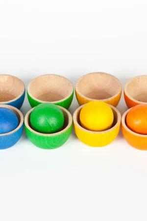 Laatste Versie Grapat Houten Speelgoedkommen & Ballen