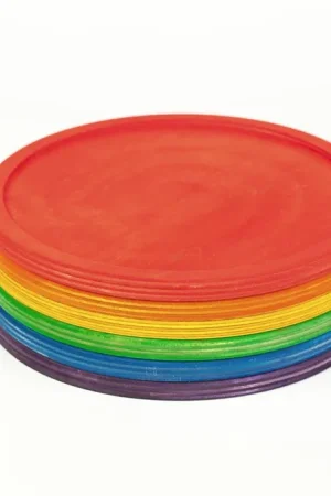 Uitverkoop Grapat houten speelgoed 6 borden, regenboog