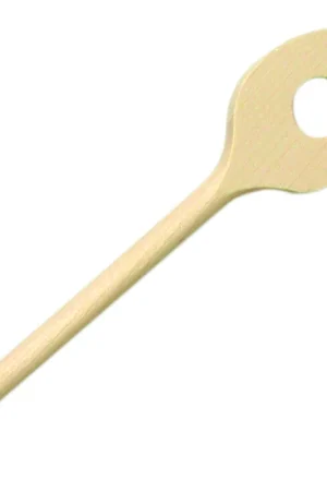 Actieprijs Houten Lepel 18 Cm Puntig / Geperforeerd
