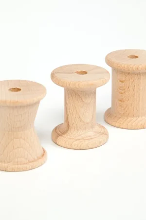 Grapat houten speelgoed 3 spoelen, naturel Hete Deal