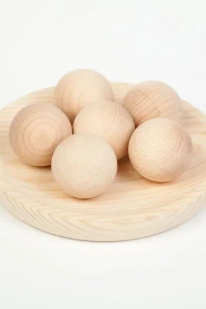 Beperkte Voorraad Grapat houten speelgoed 6 ballen, natuur