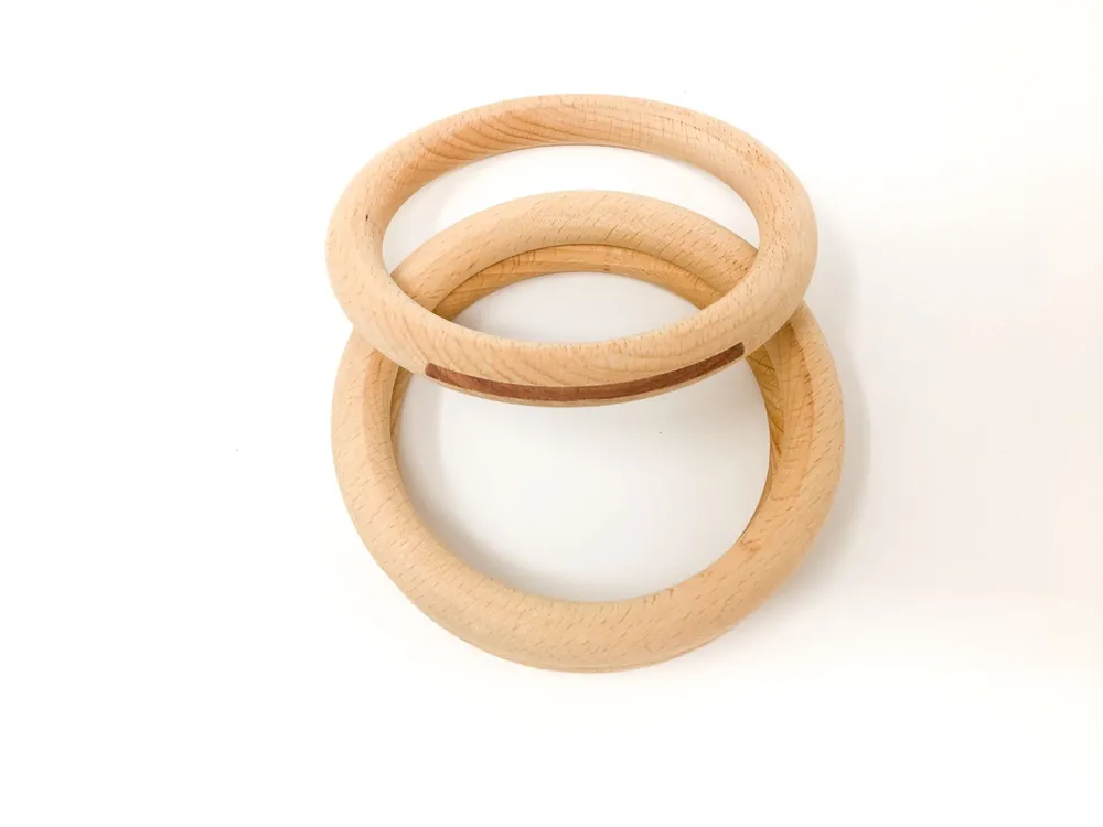 Grapat houten speelgoed 3 ringen, groot Betrouwbaar