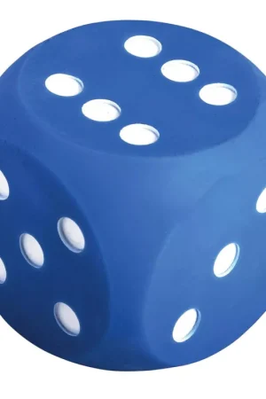 Dobbelsteen met stippen 10cm - Blauw Koopje