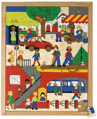 Rechtstreeks Van De Fabrikant Puzzelserie 120 boven en onder - Boven en onder de stad (120 stukjes)
