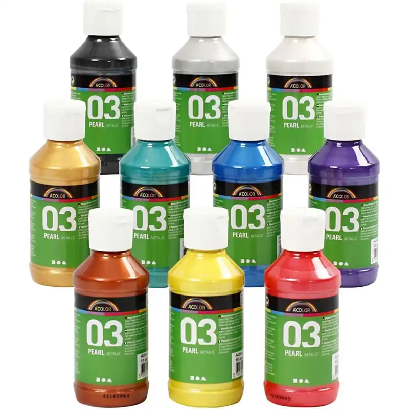 A-Color acrylverf, 03 - metallic, 10x120ml Gecertificeerd