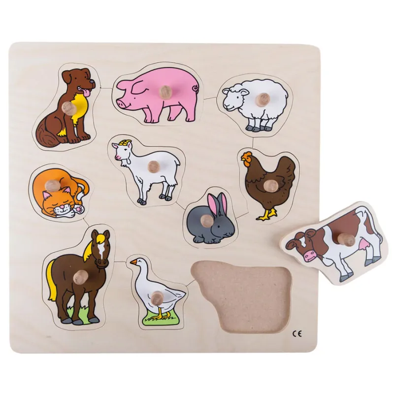 Inlegpuzzel | Educo | 10 stukjes | Boerderij Flitsaanbieding
