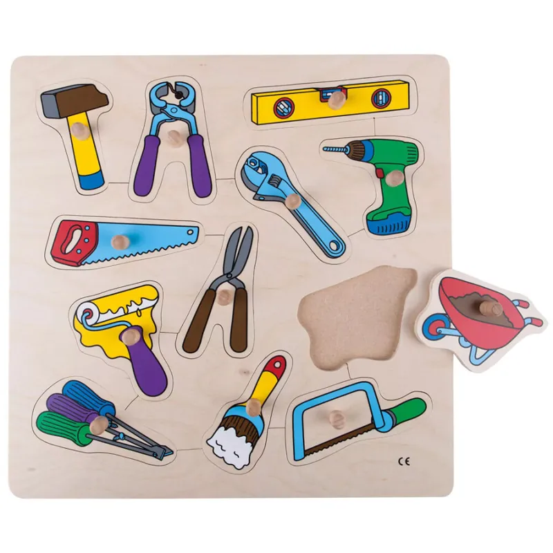 Tijdelijk Beschikbaar Inlegpuzzel | Educo | 12 stukjes | Gereedschap