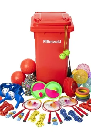 Complete pauze speelset in verrijdbare ton, set 2 | 44-delig Exclusieve Aanbieding