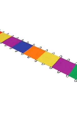 Parachute Brug | 8 m | Textiel | Meerkleurig | 34 Handgrepen Rechtstreeks Van De Fabrikant