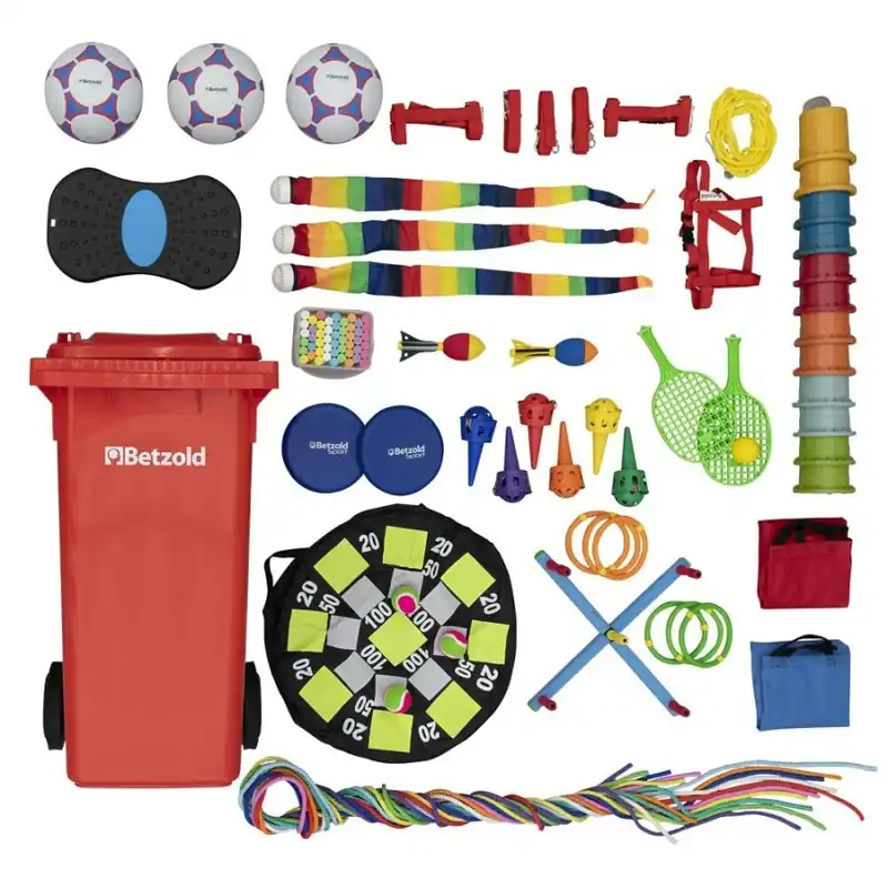 Hete Deal Complete pauze speelset in verrijdbare ton, set 1 | 43-delig