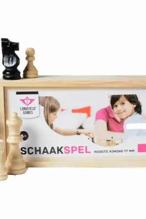 Schaakstukken in houten kistje Lage Kosten